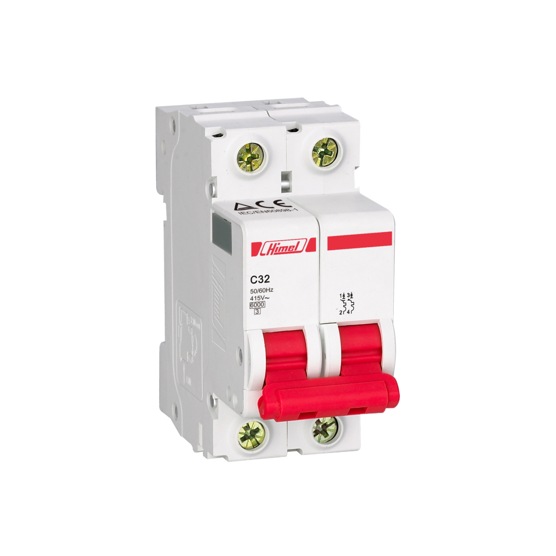 Автоматический выключатель, Himel, HDB3WL2C6, HDB3w 2Р 6А С 4,5кА