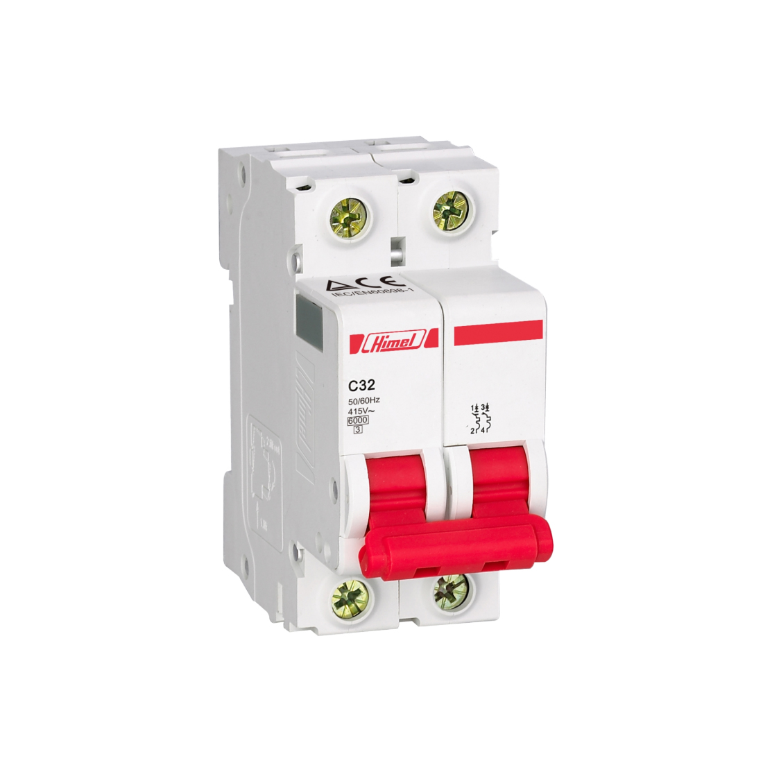 Автоматический выключатель, Himel, HDB3WL2C25, HDB3w 2Р 25А С 4,5кА