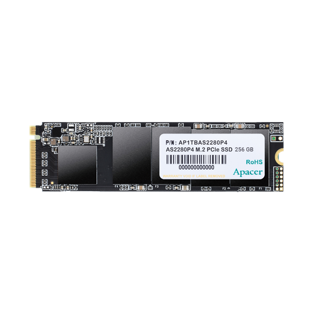 Твердотельный накопитель SSD, Apacer, AS2280P4 AP256GAS2280P4-1, 256 GB, M.2 NVMe PCIe 3.0x4, 2100/1300 Мб/с
