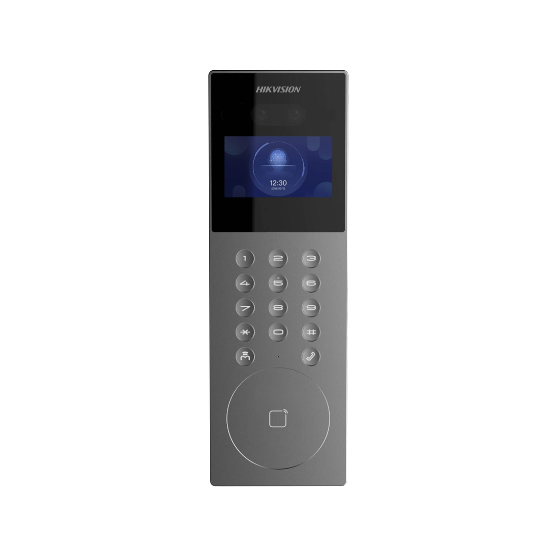 Многоабонентская вызывная IP панель, Hikvision, DS-KD9203-E6, Дверная станция распознавания лиц, 4,3-дюймовый цветной ЖК-экран, широкоугольный HD-объектив 2  2 МП,читывания карт M1, IP65