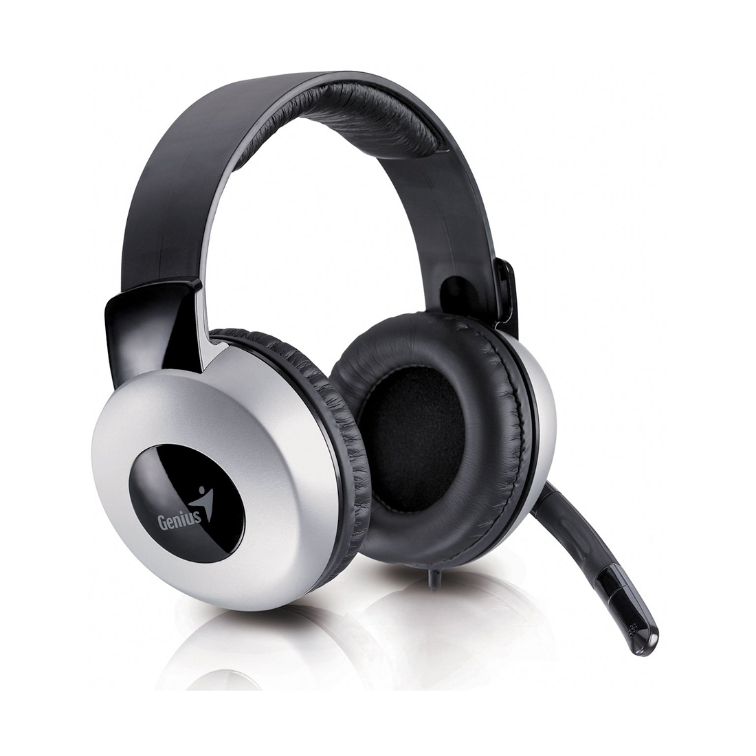 Гарнитура, Genius, HS-05A, Тип крепления: Дуговые, Подключение 3,5 MiniJack, Микрофон, Длина кабеля 1,8 м, Чёрный