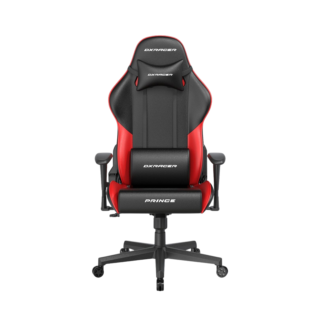 Игровое компьютерное кресло, DX Racer, GC/LPF24LTC/NR, Prince series, Рекомендуемый рост: до 180 см, Рекомендуемый вес: до 90 кг, Эко-кожа, Угол наклона до 135°, 2D подлокотники, Нейлоновая основа кресла, Механизм качания: топ-ган, Черно-Красный