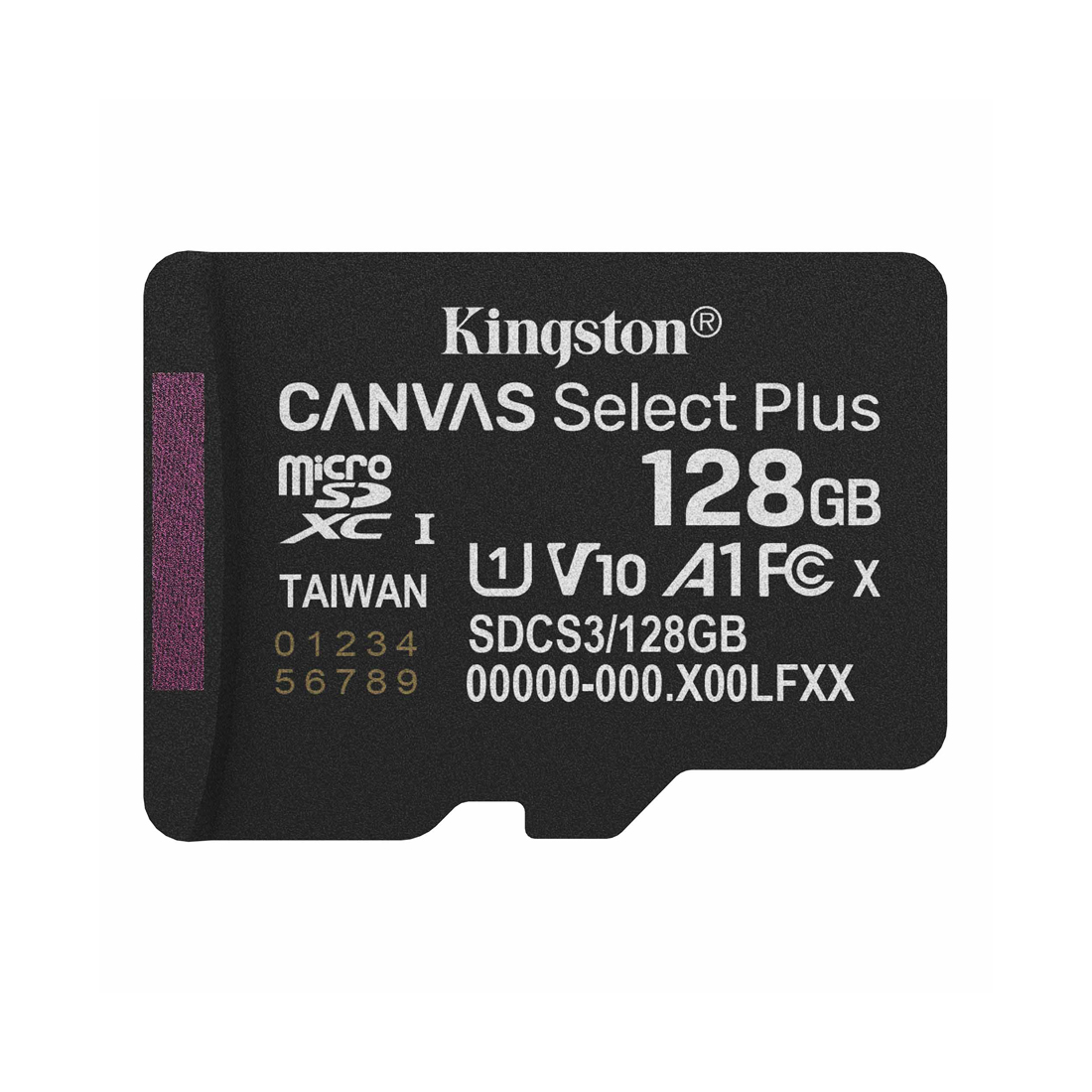 Карта памяти Kingston SDCS3/128GBSP MicroSDXC 128GB Canvas Select Plus A1 U1 V10 без адаптера SD