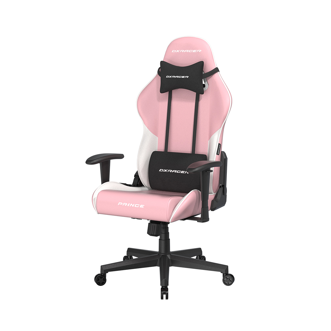 Игровое компьютерное кресло, DX Racer, GC/LPF24LTC/PW, Prince series. Рекомендуемый рост: до 180 см, Рекомендуемый вес: до 90 кг, Эко-кожа, Угол наклона до 135°, 2D подлокотники, Нейлоновая основа кресла, Механизм качания: топ-ган, Розовый