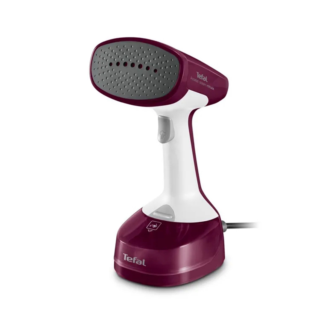 Отпариватель ручной, Tefal, DT7005E0, Мощность 1100 Вт, Подача пара 17 г/мин, Резервуар для воды 150 мл, Время работы 8 мин, Белый-бордовый