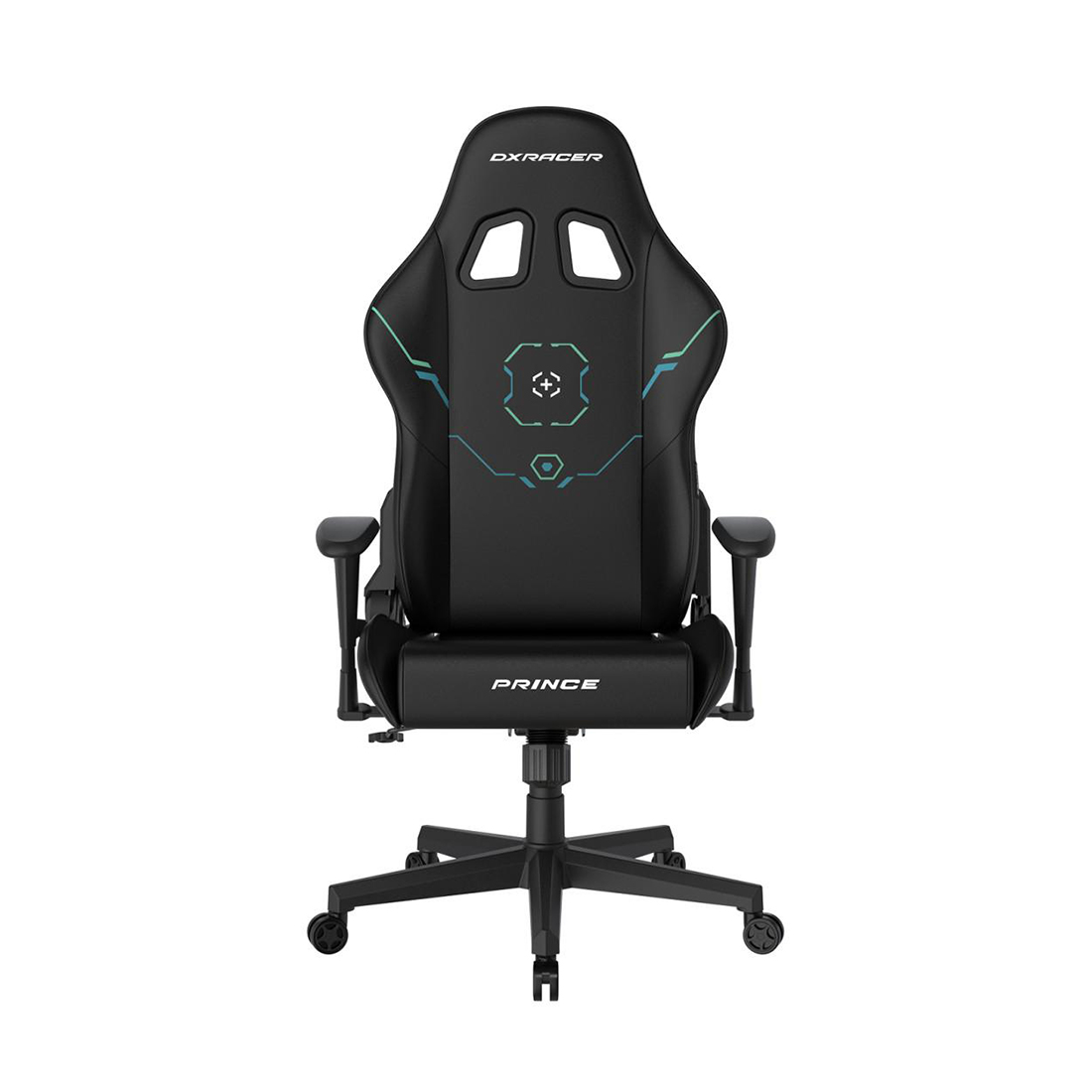 Игровое компьютерное кресло, DX Racer, GC/LPF24LTC/SITBETTERGAMELONGER, Prince series, Рекомендуемый рост: до 180 см, Рекомендуемый вес: до 90 кг, Эко-кожа, Угол наклона до 135°, 2D подлокотники, Нейлоновая основа кресла, Механизм качания: топ-ган, Черный