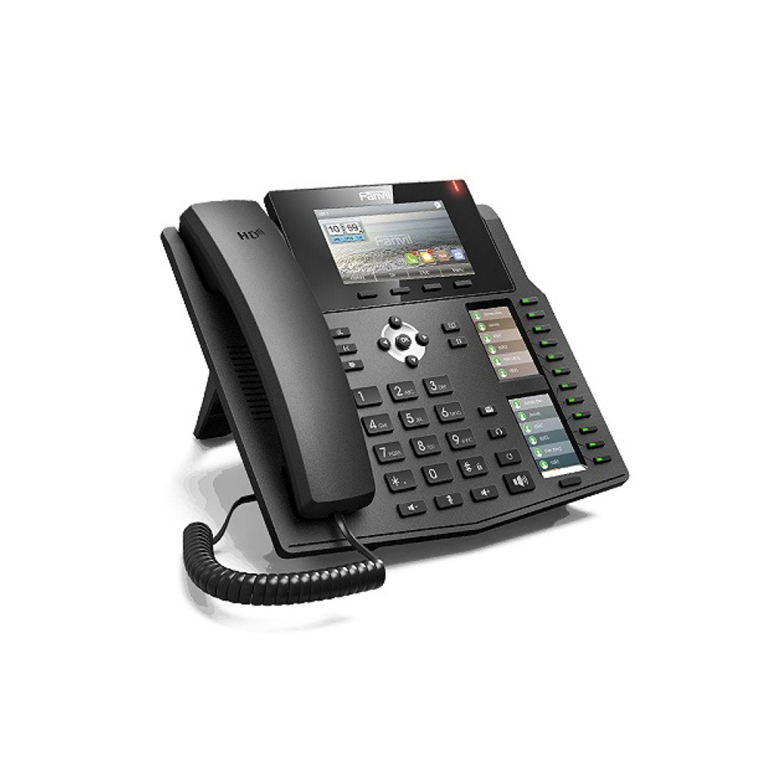 IP-телефон, Fanvil, X6U, 20 линии SIP, 2xGE PoE, Bluetooth, тройной дисплей, 60 DSS клавишь, блок питания в комплекте