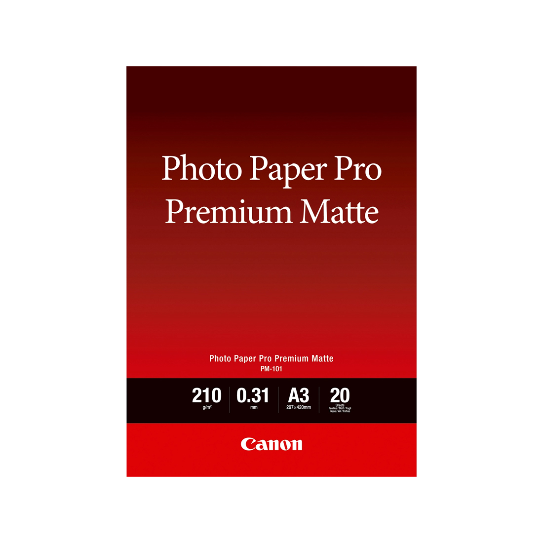 Матовая фотобумага, Canon, Pro Premium Matte PM-101, A3, 20 шт., 8657B006AA