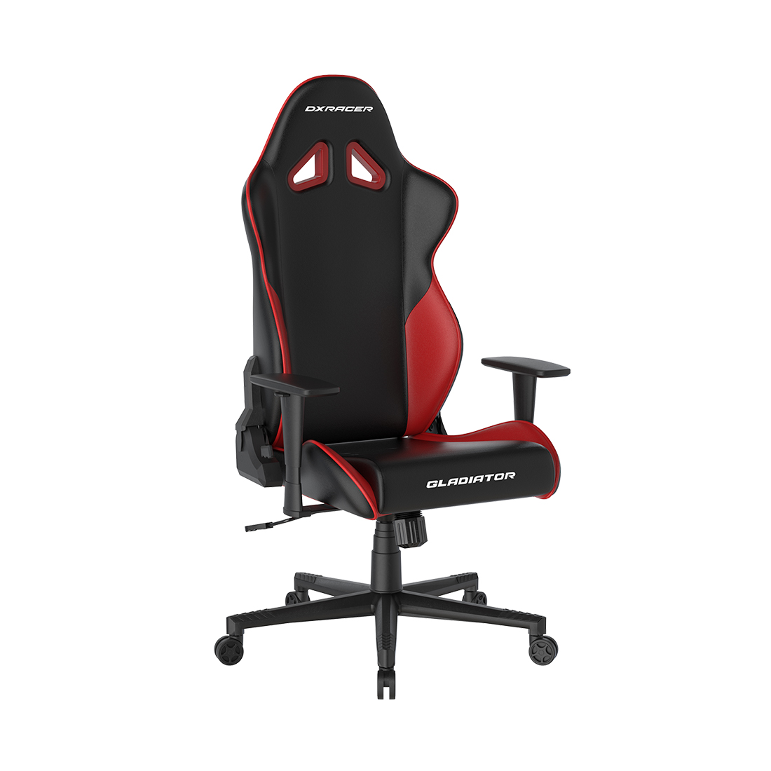 Игровое компьютерное кресло, DX Racer, GC/LGN23LTC/NR, Gladiator series, Рекомендуемый рост: до 190 см, Рекомендуемый вес: до 115 кг, Эко-кожа, Угол наклона до 135°, 3D подлокотники, Нейлоновая основа кресла, Механизм качания: топ-ган, Черно-Красный