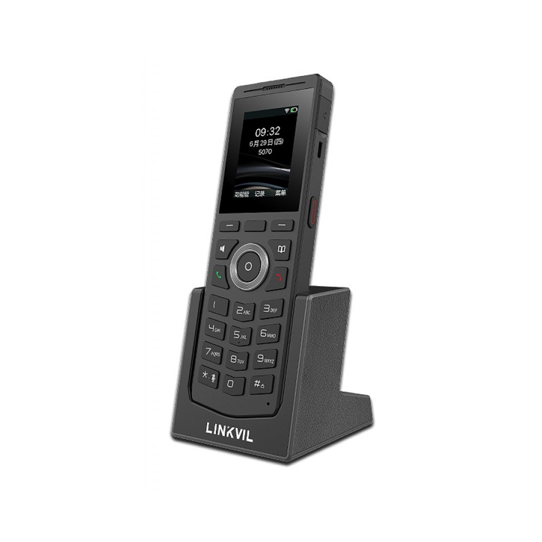 Беспроводной телефон DECT, Linkvil, W610D, 2 линии SIP, до 300 м, аккумулятор 1900 мАч