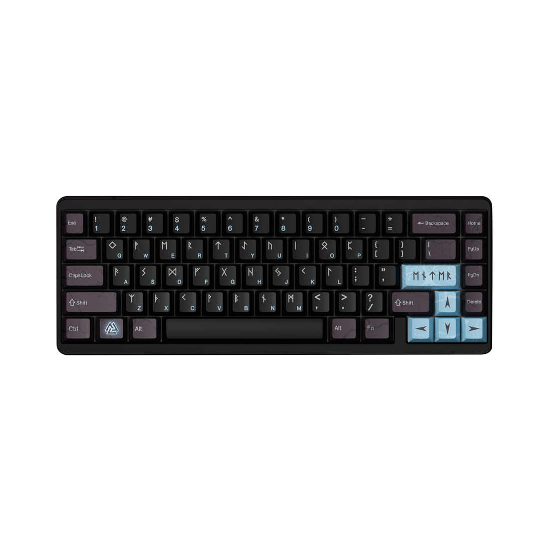 Клавиатура, Varmilo, Asgard Muse 65, A88A112H0A5A06A074, Gateron Varmilo Magnet White, 67 клавиш, Магнитная, Подсветка - RGB, Hot swap - Да, Проводная, Type-C, 375*177*80мм, Англ/Рус, Черный