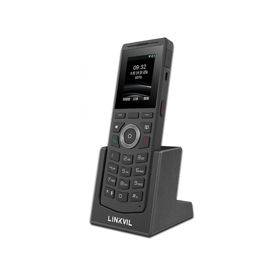 Беспроводной телефон, Linkvil, W610H, DECT, 2 линии SIP, до 700 м, ЖК-дисплей 240x320