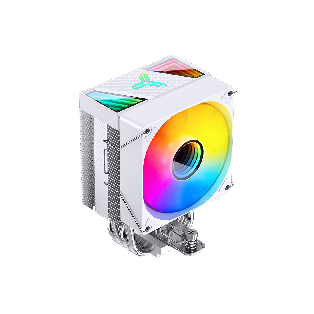 Кулер для процессора, Jonsbo, CR-1400 V2(ARGB), CR-1400 V2(ARGB) White, INTEL LGA: 1700/1200/115X, AMD: AM4/AM5, 92мм, 800-2200 об/мин, 11.95-38.2CFM, 22.3-33.8 dB(A), 4 Pin PWM/3 Pin ARGB, 92*70*133мм, Белый