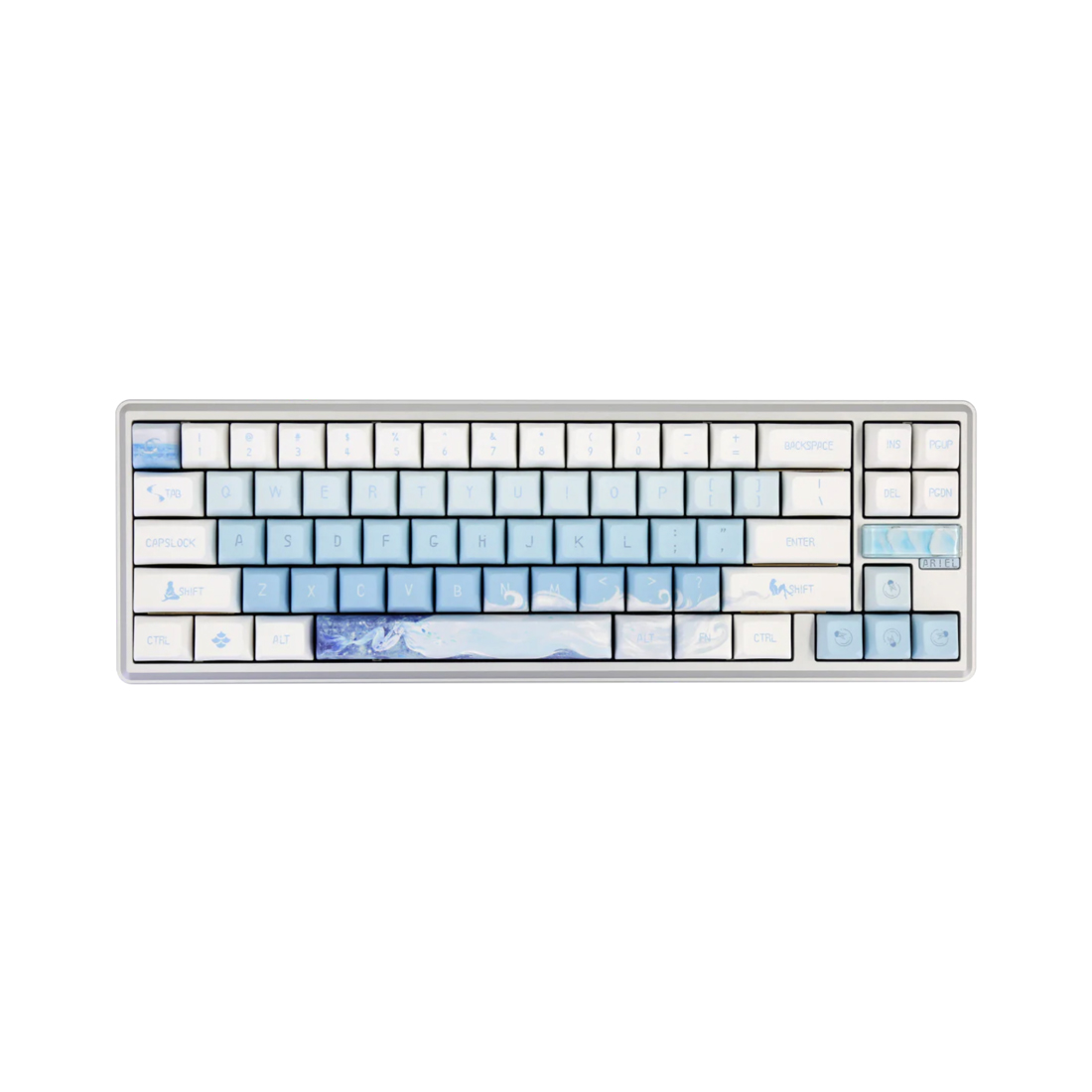 Клавиатура, Varmilo, Sword 68 Monet, VTP 68, A68A100G6A8A01A063, Kailh Prestige Voice Switch, 68 клавиш, Механическая, Подсветка - RGB, Hot-Swap - Да, Проводная/Bluetooth/2.4G, Type-C, Англ, 505*208*61мм, Бирюзовый