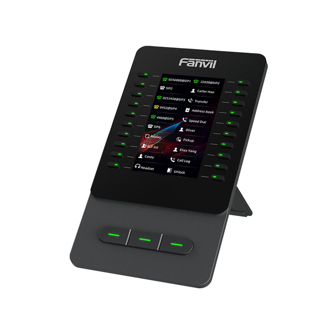 Модуль расширения, Fanvil, EM60, 60 DSS клавишь, для V65/V66/V66 Pro, цветной дисплей 480x272, USB Type A-Type C, подставка