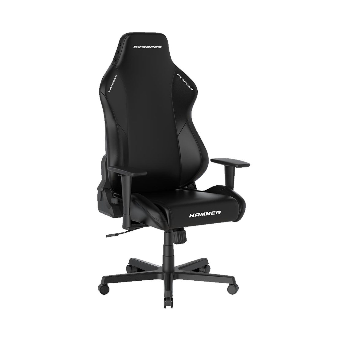 Игровое компьютерное кресло, DX Racer, GC/LHE23LTA/N, Hammer series, Рекомендуемый рост: до 190 см, Рекомендуемый вес: до 115 кг, Эко-кожа, Угол наклона до 135°, 3D подлокотники, Нейлоновая основа кресла, Механизм качания: топ-ган, Черный