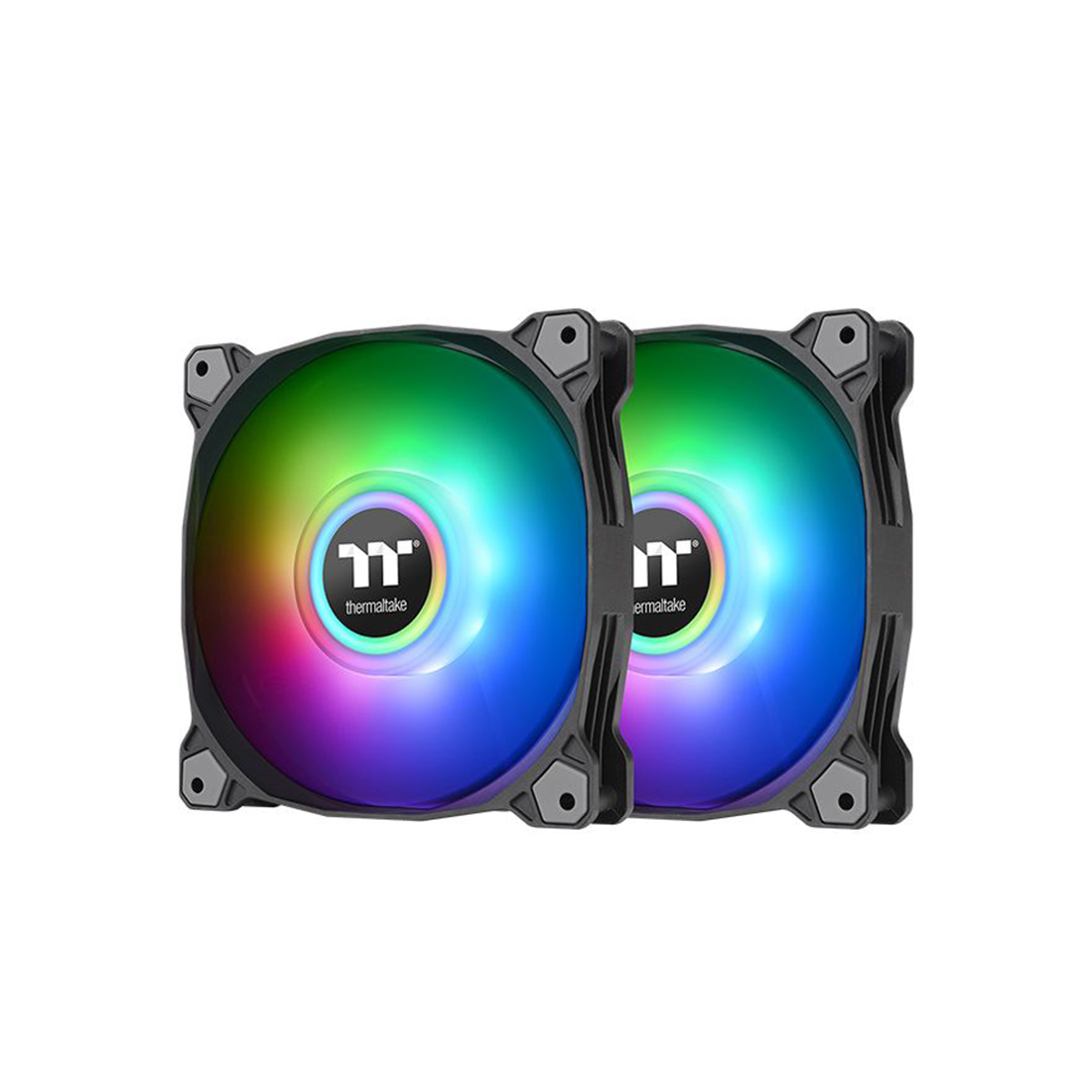 Кулер для компьютерного корпуса,Thermaltake, Pure Duo 12 ARGB Sync Radiator Fan (2-Fan Pack), CL-F115-PL12SW-A, ARGB 120мм вентилятор, 500-1000 об.мин, 56.51 CFM, 28 dB(A), 4pin, 120x120x25мм, Черный