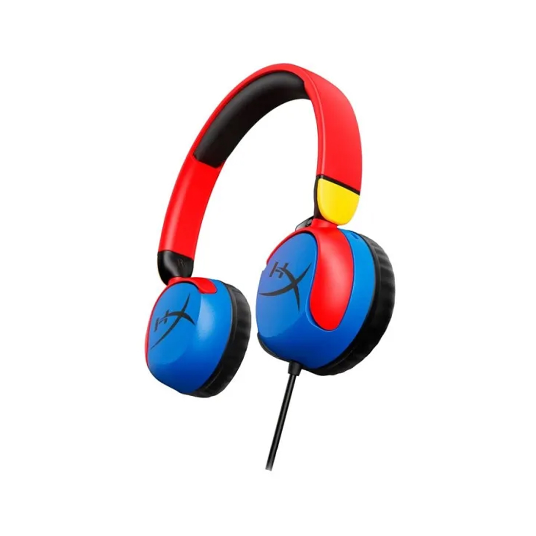 Гарнитура, HyperX, 7G8F3AA, Cloud Mini (Multi), Микрофон съёмный гибкий, Динамики 30 мм, 114 Ом, 20-20000 гц, Блок управления звуком USB удлинитель, Синий-Красный