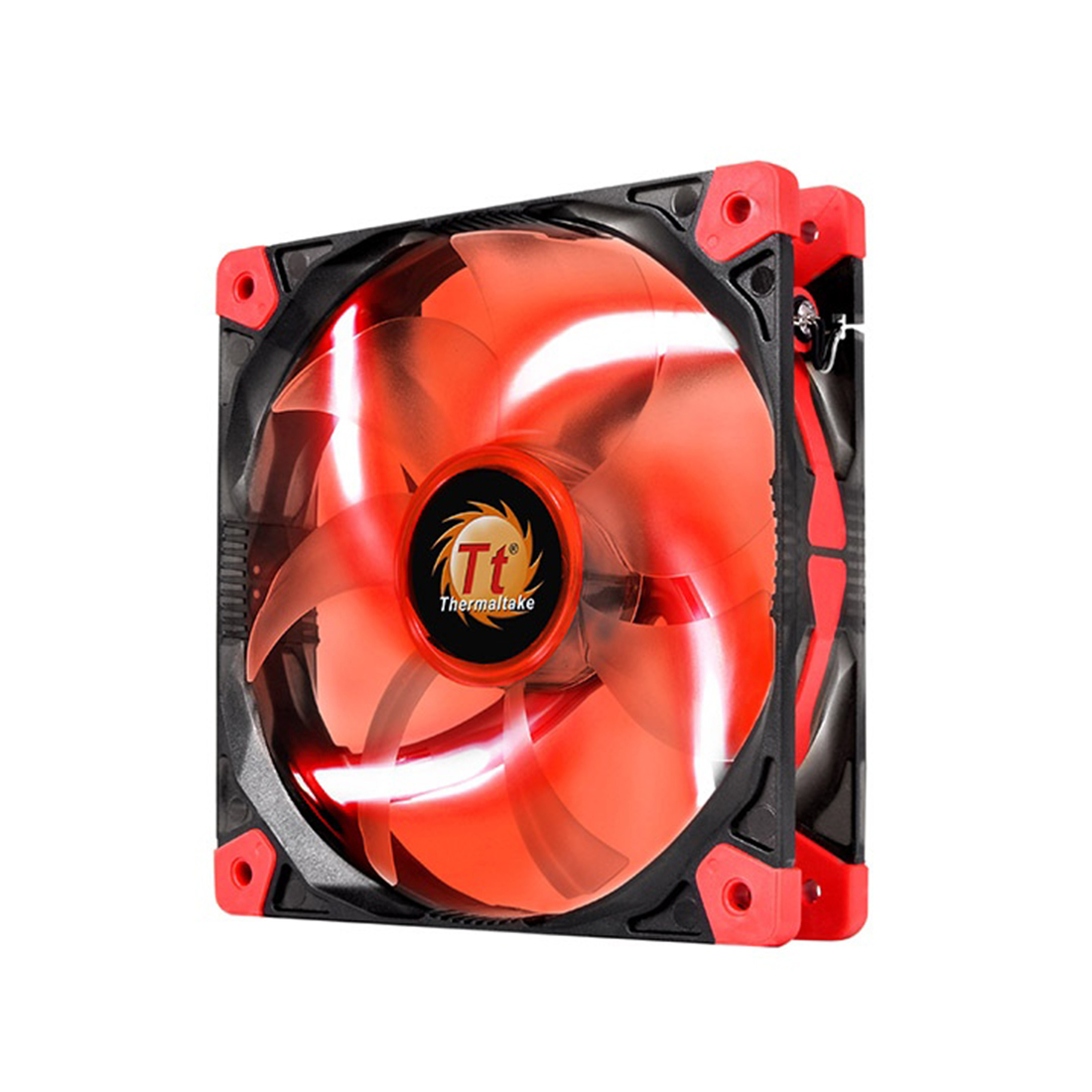 Кулер для компьютерного корпуса,Thermaltake, Luna 12 LED Red, CL-F017-PL12RE-A, 120мм, 1200 об.мин, Габариты 120х120х25мм, Чёрный