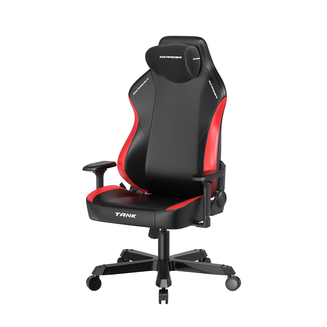Игровое компьютерное кресло, DX Racer, GC/XXLTK23LTA/NR, Tank series, Рекомендуемый рост: до 190 см, Рекомендуемый вес: до 160 кг, Эко-кожа, Металлическая основа кресла, Угол наклона 135°, Механизм качания: топ-ган, 4D подлокотники, Чёрно-красный