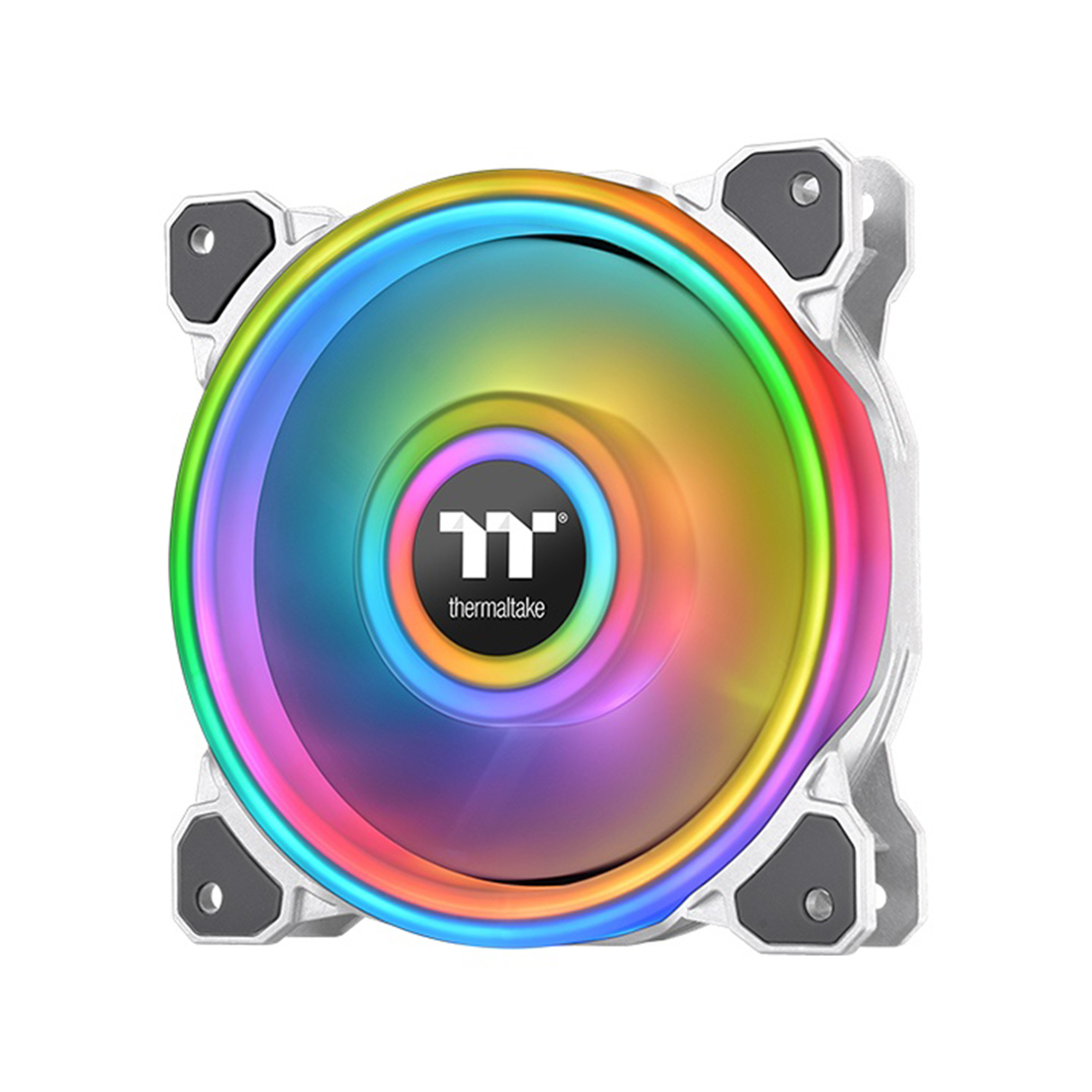 Кулер для компьютерного корпуса,Thermaltake, Riing Quad 14 RGB, CL-F101-PL14SW-C, RGB 140мм вентилятор, 500-1400 об.мин, 40.9 CFM, 25 dB(A), 9 Pin, 140х140х25мм, Белый