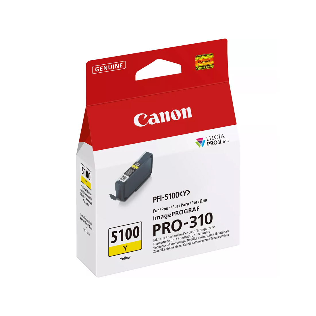 Чернильный картридж Canon PFI-5100 Yellow для imagePROGRAF PRO-310, 14 мл