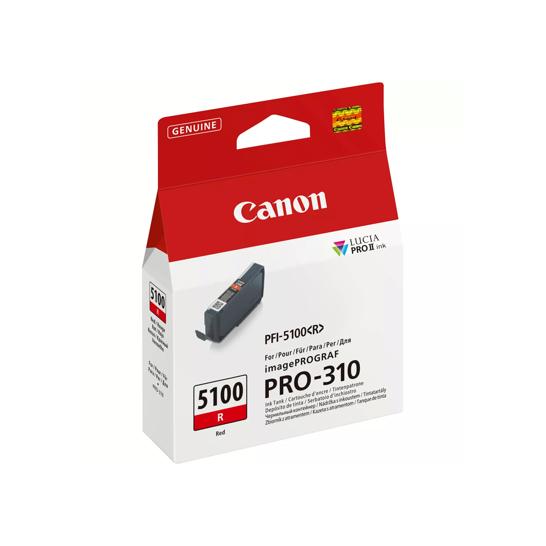Чернильный картридж Canon PFI-5100 Red для imagePROGRAF PRO-310, 14 мл