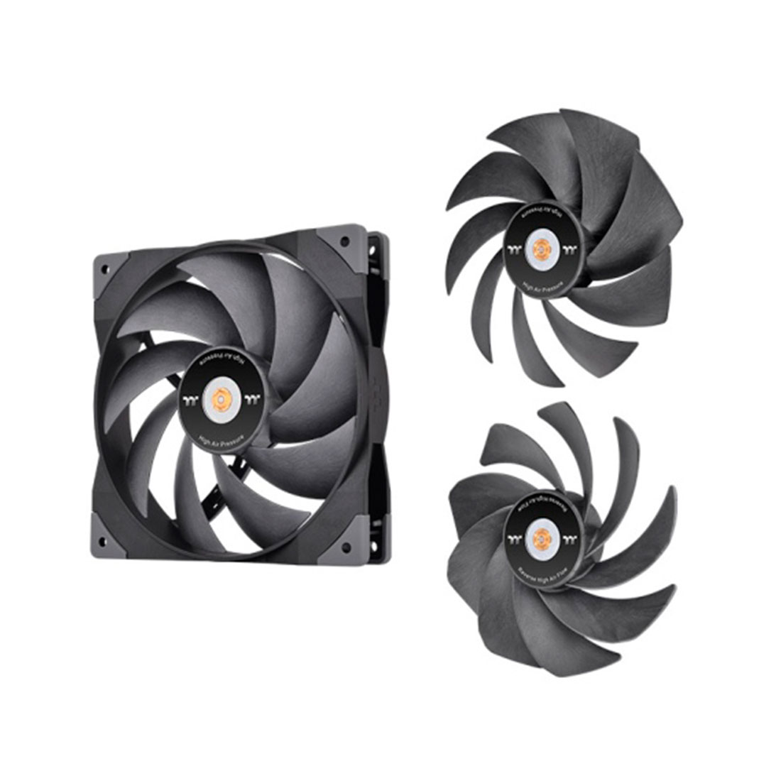 Кулер для компьютерного корпуса, Thermaltake, SWAFAN GT14 PC Cooling Fan TT Premium Edition, Single Fan Pack, CL-F157-PL14BL-A, 140мм вентилятор, 2510-4pin, 500-2000 об.мин, 62.23CFM, 29.8 dB(A), 140х140х25мм, Чёрный