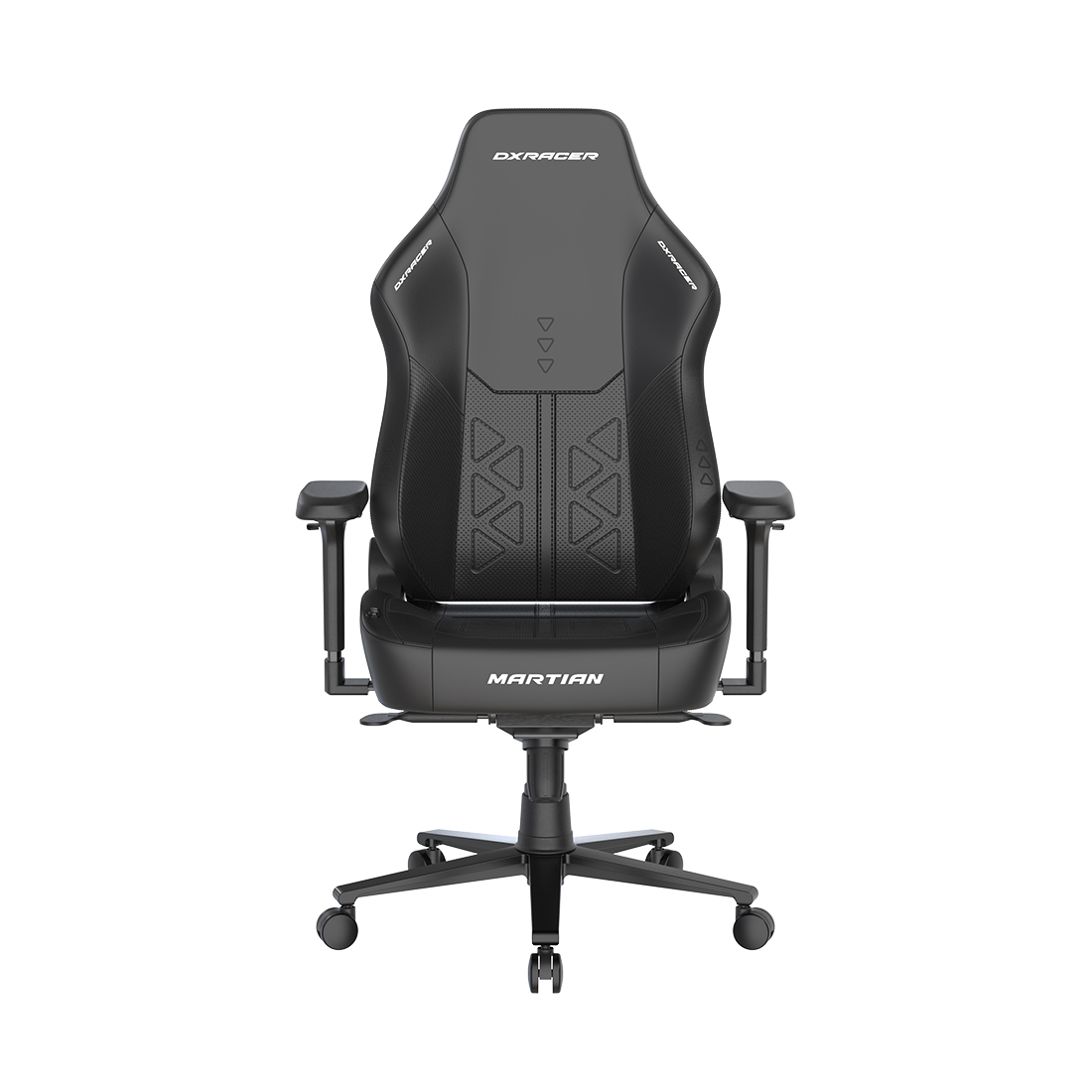 Игровое компьютерное кресло, DX Racer, GC/XLMP25LTA/TRIANGLE.N, Martian PRO, Рекомендуемый рост: до 190 см, Рекомендуемый вес: до 125 кг, Эко-кожа, Металлическая основа кресла, Угол наклона 135°, Механизм качания: мультиблок, 4D подлокотники, Функция вентиляции и массажа, Чёрный