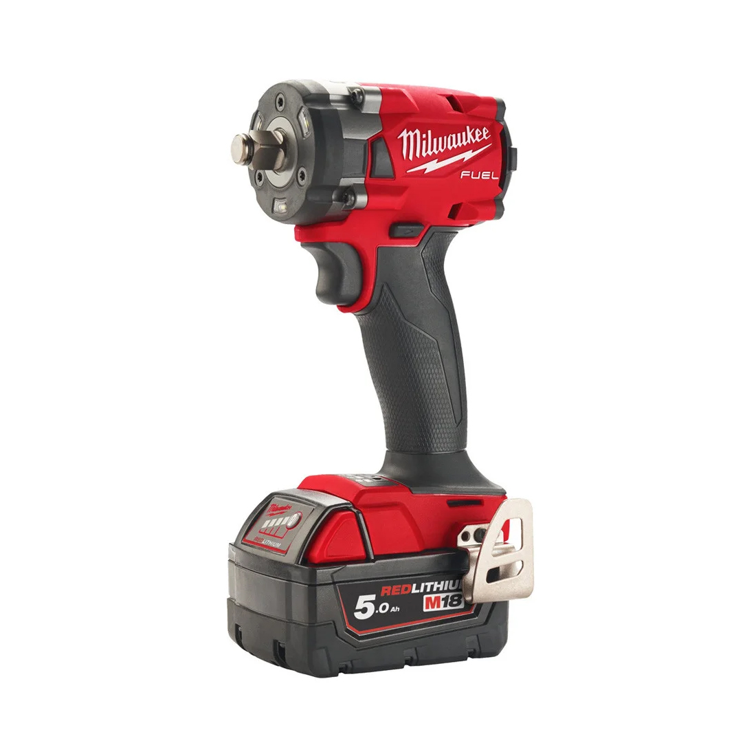 Гайковерт, Milwaukee, M18 FIW2F12-502X FUEL(4933478444), 18 В, Li-Ion 5 Ач, бесщеточный гайковерт. 339 Нм. ?? квадрат. 2 x M18 B5 аккумуляторные наборы. M12-18 FC зарядное устройство. динакейс