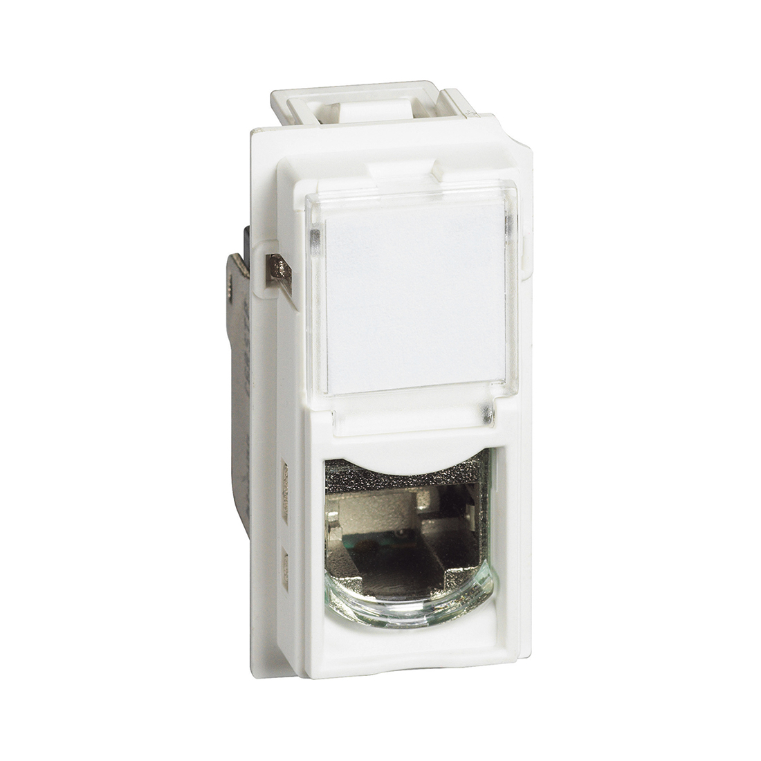 Розетка компьютерная, Bticino, KW4279C6, Living Now RJ45 cat6 UTP 1 модуль белая