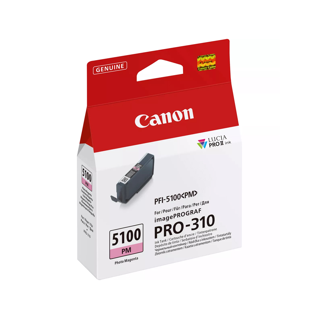 Чернильный картридж Canon PFI-5100 Photo Magenta для imagePROGRAF PRO-310, 14 мл