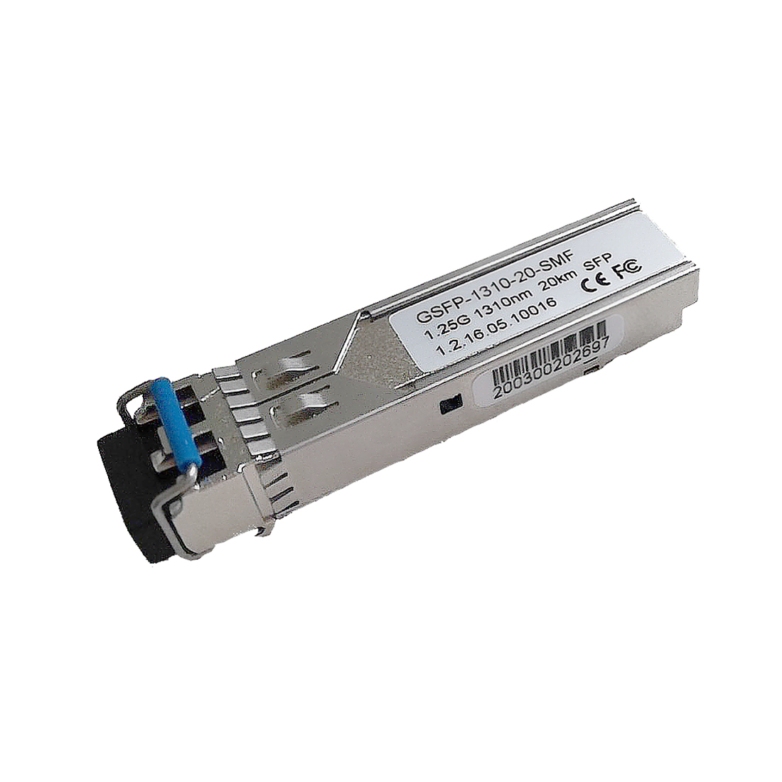 Трансивер, Dahua, GSFP-1310-20-SMF, Индустриальный, single-mode, 1310nm, LC DUPLEX, 20 км, –40 °C до +85 °C