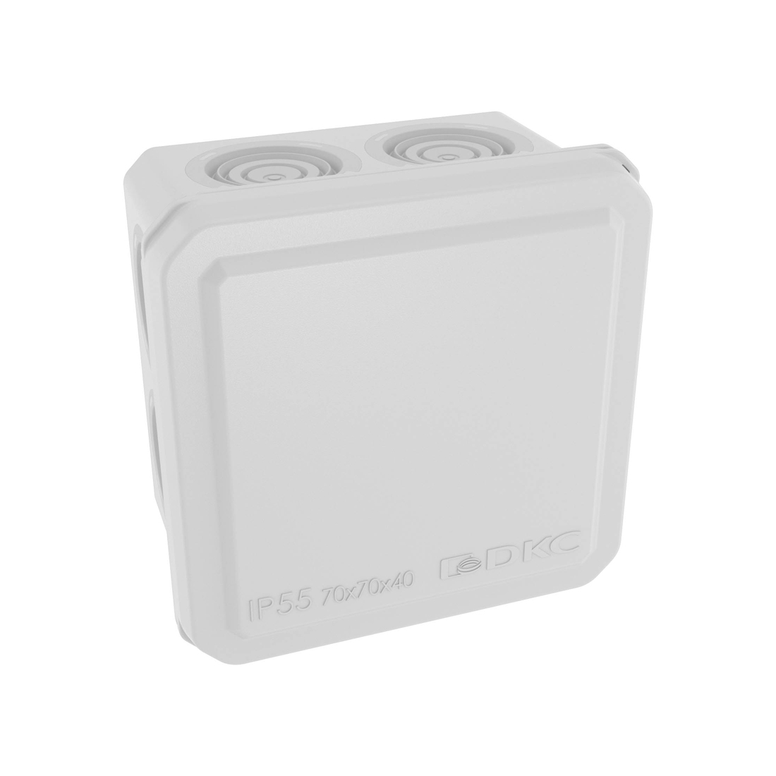 Коробка ответвительная, DKC, 53770, с 8+2 кабельными вводами д.20/20мм, IP55, 70х70х40мм