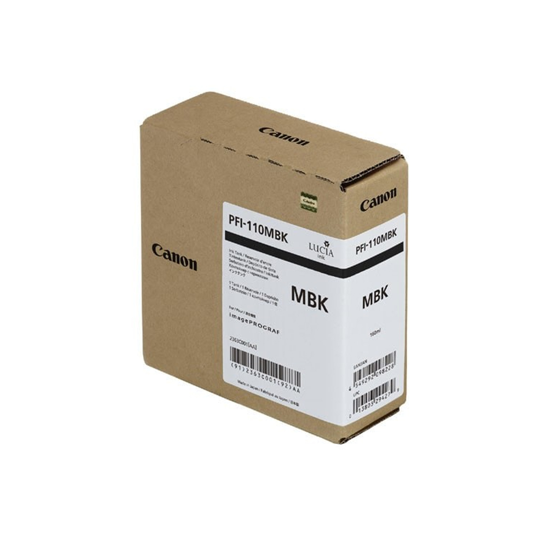 Чернильный картридж Canon PFI-110 Matte Black, 2363C001, 160 мл