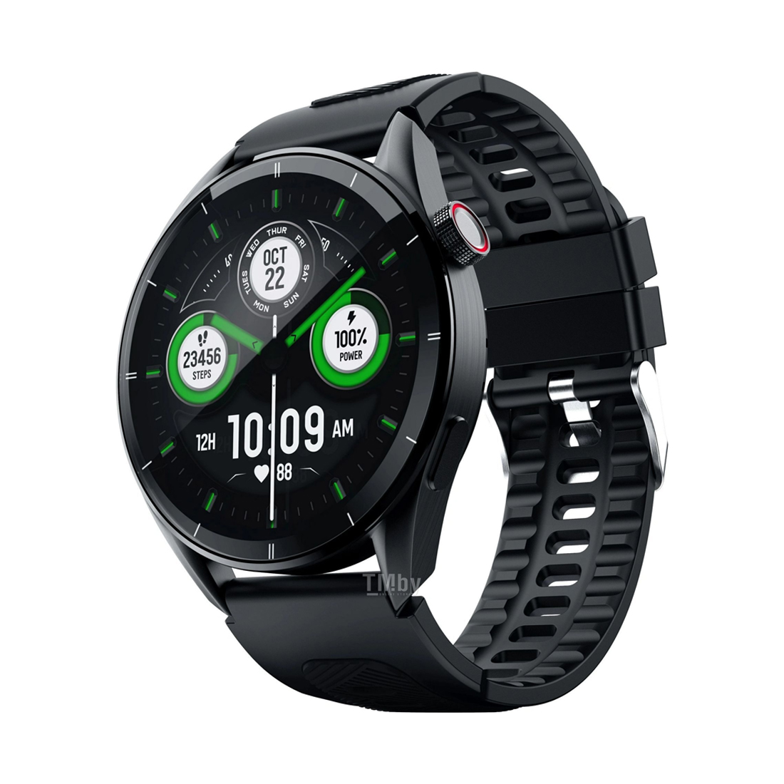 Смарт часы, TECNO, Watch Pro 3, WP03, Дисплей 1.43" цветной AMOLED-экран, Разрешение 466 x 466, Водонепроницаемые (IP68), Вес 56 гр, (Black) Чёрный