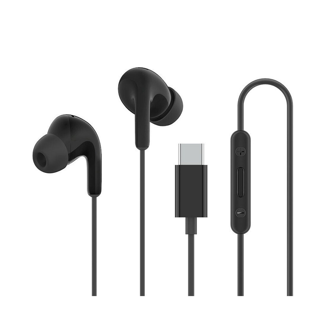 Наушники, Xiaomi, Type-C Earphones Black, M2413E1/BHR8930GL, 12.4 мм драйвер, Type-C, Длина кабеля 1250 мм, Громкость и многофункциональная клавиша, Черный