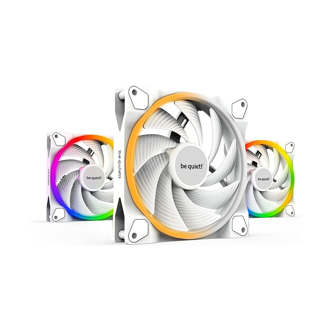 Вентилятор для компьютерного корпуса, Bequiet!, Light Wings, BL101, 3*120мм Light Wings White PWM high-speed, ARGB LED, 2500 об.мин, 52.3/88.86 CFM, 31 dB(A), 4-pin PWM/3-pin ARGB, 120 x 120 x 25мм, Белый