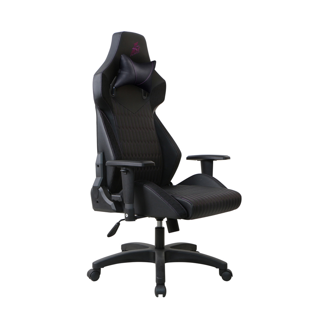 Игровое компьютерное кресло, 1STPLAYER, WIN 101-BK, 6974418980138, Рекомендуемый рост: до 190 см, Рекомендуемый вес: до 160 кг, Эко кожа, Угол наклона 90°-150°, Металлическая основа кресла, Механизм качания: топ-ган, Черный
