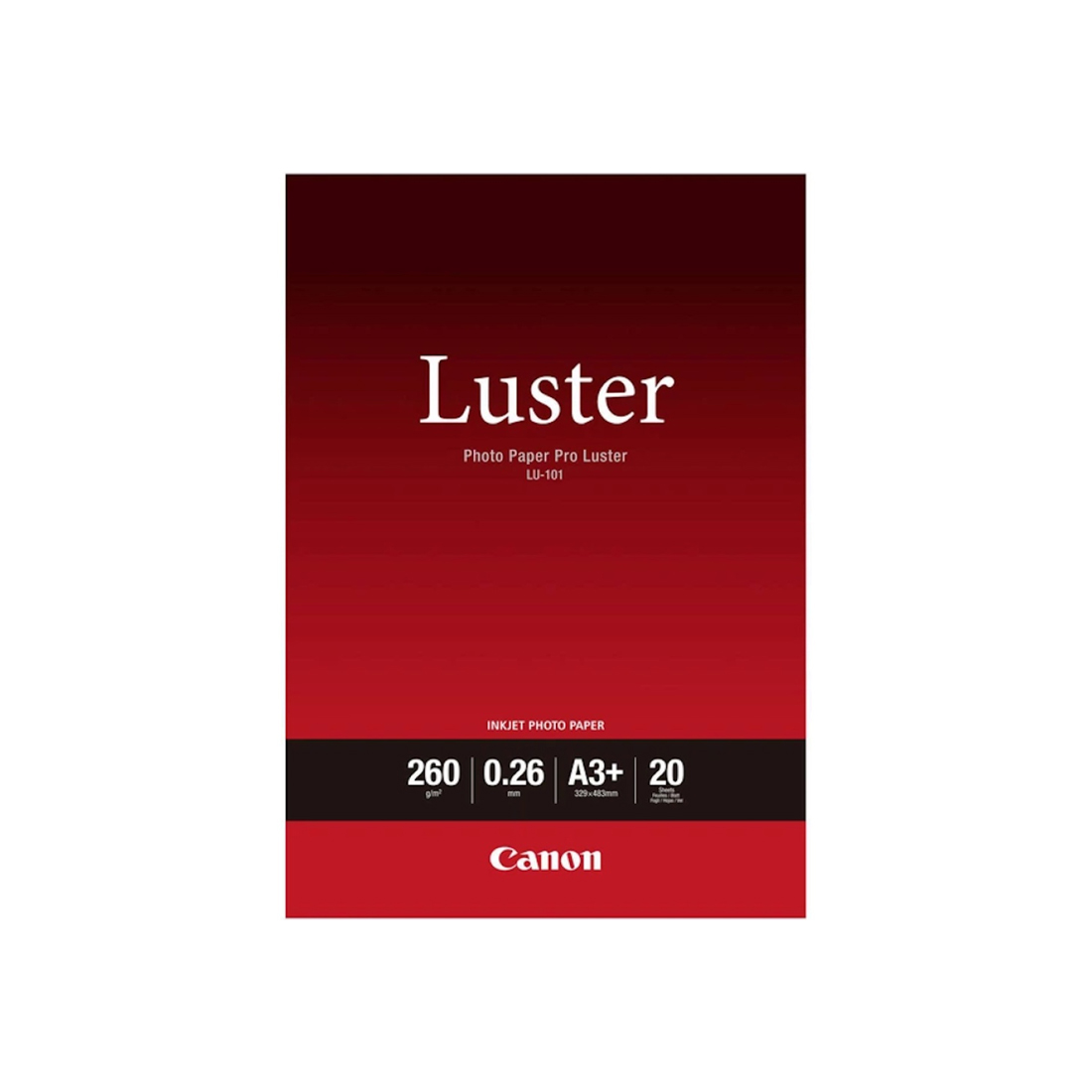 Глянцевитая фотобумага, Canon, LU-101 Pro Luster, A3+, 20 шт., 6211B008