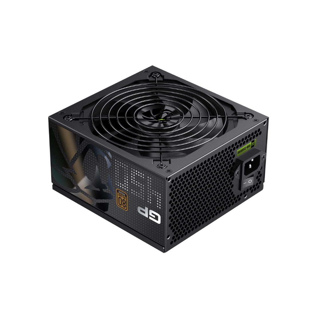 Блок питания, Gamemax, GP 450B, 2124-0450R0039, 450W, ATX, Вентилятор 14см, 20+4 pin, 1*PCI-E 6+2 pin, 4*SATA, 2*Molex, 16*4+4 pin, 150x160x86 мм, Чёрный