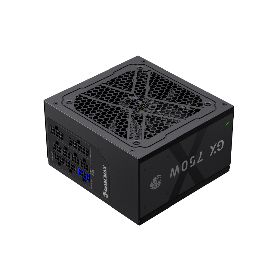 Блок питания, Gamemax, GX 750GF, 2132-0750B0022, 750W, ATX, ATX, Вентилятор 14см, 20+4 pin, 4*PCI-E 6+2 pin, 6*SATA, 3*Molex, 16*4+4 pin, 140*150*86mm мм, Черный