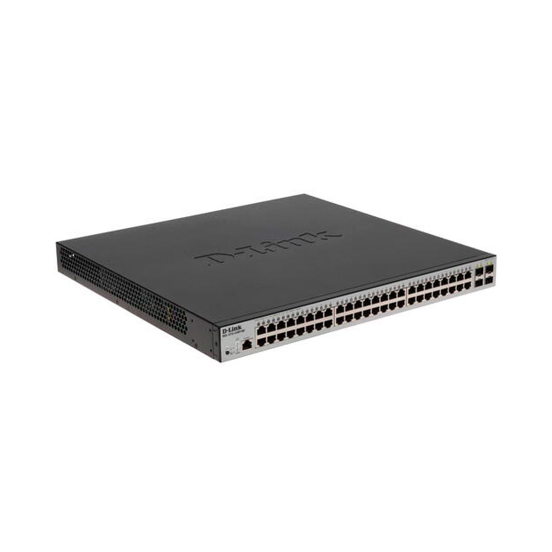 Коммутатор, D-Link, DGS-1210-52MP/ME/B2A, Управляемый L2, 48 портов 10/100/1000Base-T, 4 порта 1000Base-X SFP (порты 1-8 PoE 802.3af/at, порты 9-48 PoE 802.3af, PoEбюджет 370 Вт), стоечный
