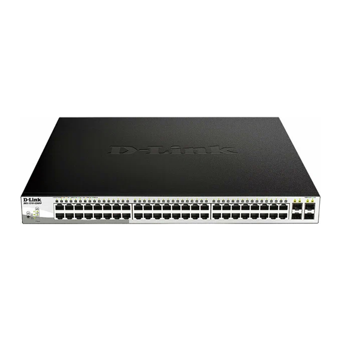 Коммутатор, D-Link, DGS-1210-52MPP/E2A, Управляемый L2, 48 портов 10/100/1000Base-T, 4 порта 1000Base-X SFP (порты 1-8 PoE 802.3af/at, порты 9-48 PoE 802.3af, PoEбюджет 370 Вт), стоечный