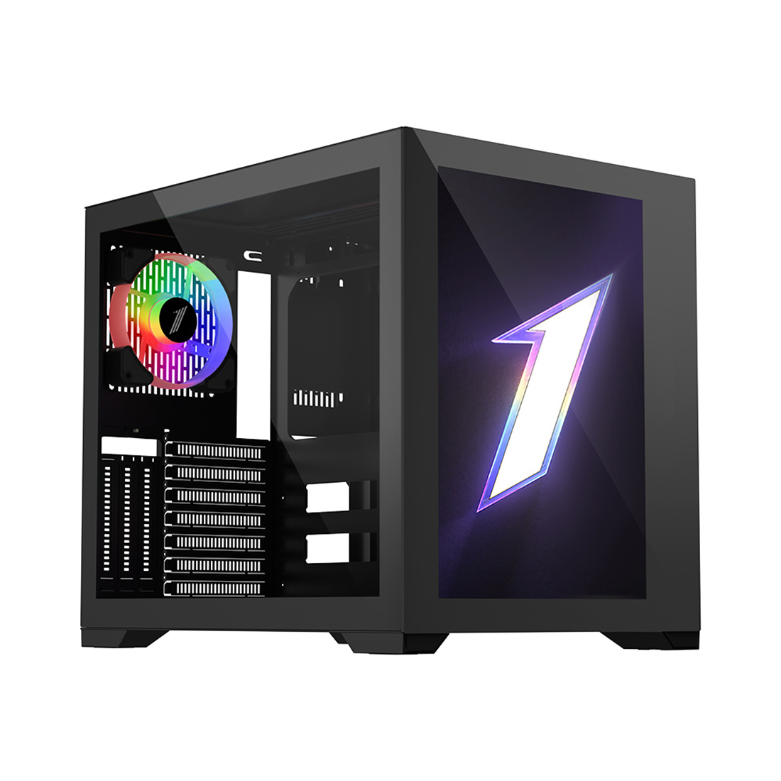 Компьютерный корпус 1STPLAYER SP7-EV-BK STEAMPUNK SP7 EMOTION VIEW