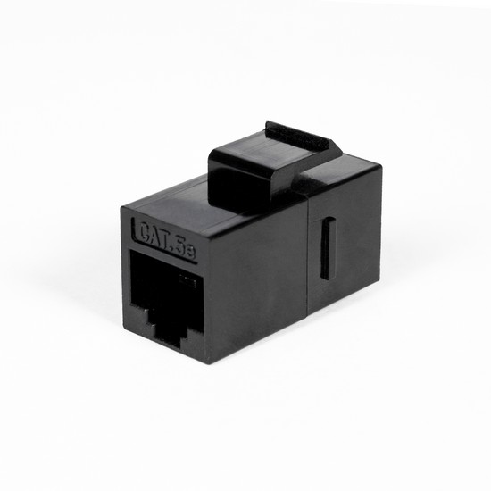 RJ45-RJ45 қосқыш муфта, SHIP, M225, Cat.5e, UTP, Қара