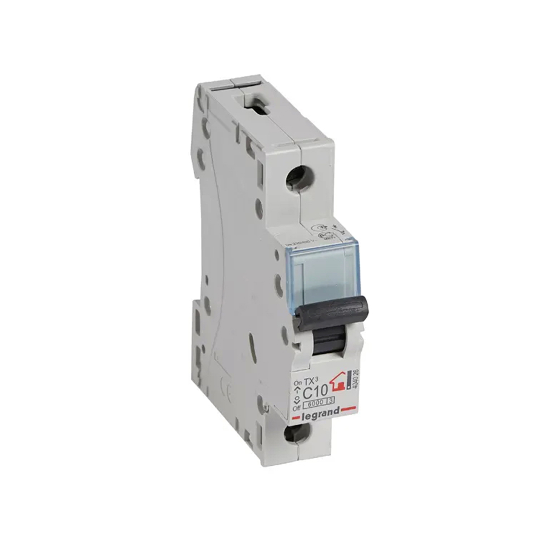 Автоматический выключатель, Legrand, 404026, 1П C10A TX3 6000 6kA