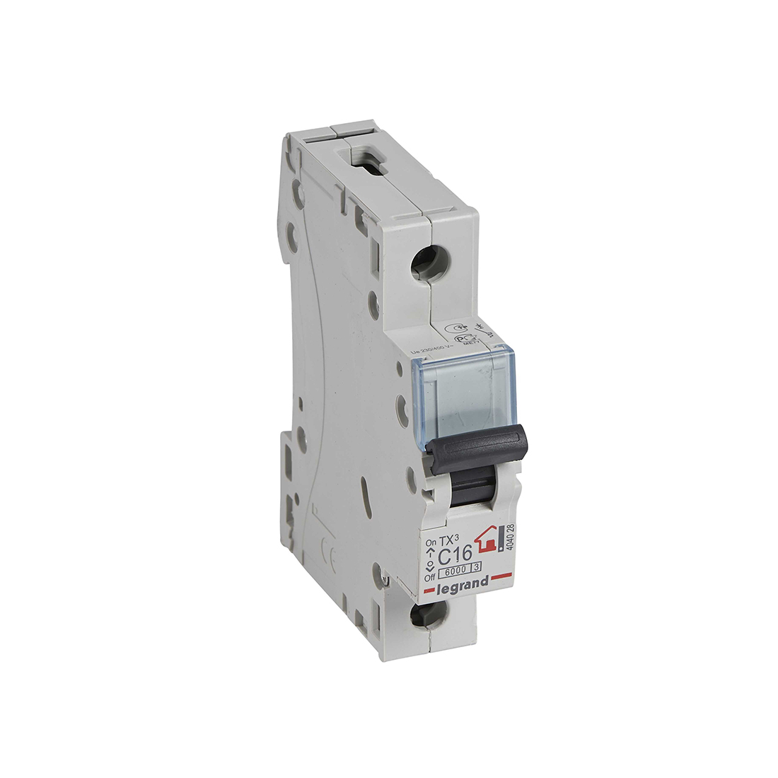 Автоматический выключатель, Legrand, 404028, 1П C16A TX3 6000 6kA