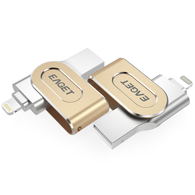 Eaget 64/128GB USB 3.0 MFI Pen Drive Metal Pendrive USB Stick Flash Drive for iPhone iPad USB Flash Drive