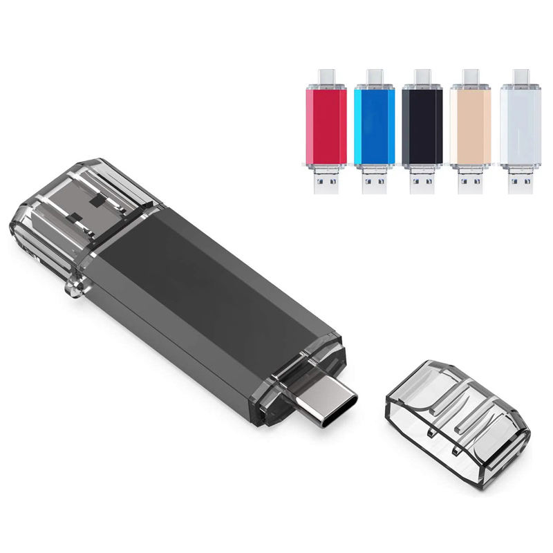Custom Logo USB3.0 64GB Pendrive Memory Stick Bulk Cheap Metal OTG USB Type-C Flash Drive Disk 8GB 16GB 32GB 128GB